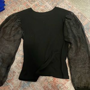 Black Zara Sheer Long sleeve size small